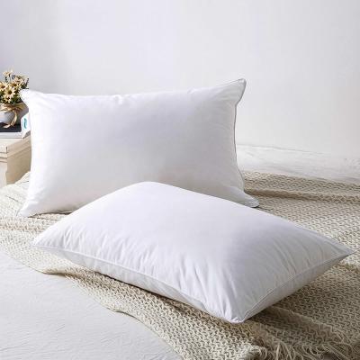 China Anti Dust Mite Natural Goose Down Feather Pillow Travel Pillow Custom 100% Cotton 80/20 for sale