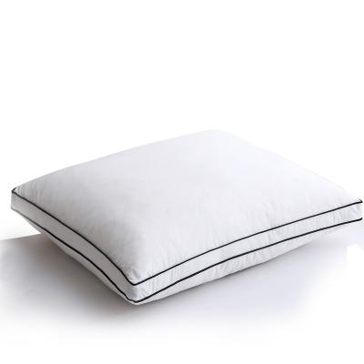 China Customization Anti Dust Mite 90% Cotton 100% White Goose Feather Filled Natural Goose Feather Pillow Insert for sale