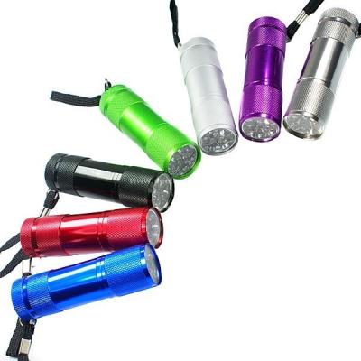 China Outdoor Activities Use Mini Pocket 9 LED Torch Flashlights AAAX3PCS , IP33 for sale