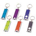 China customized logo PS, metal promotional gifts led key chains torch flashlight for sale