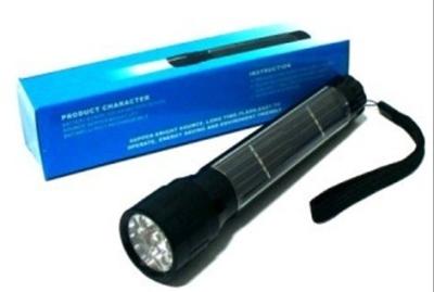 China high quality 0.225W Solar powered lights Rechargeable led Aluminium Flashlights PP-EFC6074 for sale