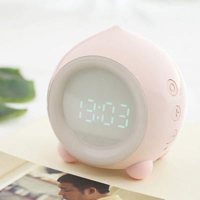 China 6 Interesting Rope Tones Adjustable Size LED 7 Color Changing Smart Alarm Clock for Kids Children Sleep Trainer for sale