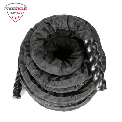 China Durable Gym Training Black Nylon Power Fitness Climbing Rope For Muscle Training for sale