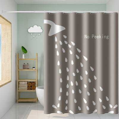 China Durable Waterproof Polyester Shower Curtain Set Wholesale Hotel Shower Curtain for sale