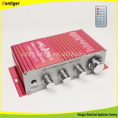 China Kentiger Brand12V 2ch car and motorcycle mini car amplifier MP3 player amplifier for sale