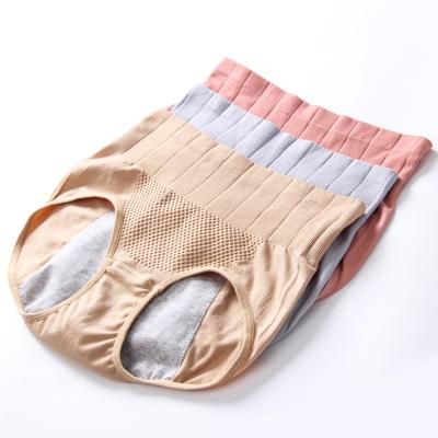 China Antibacterial Incontinence Seamless Underwear Waist Tops Washable Cotton 3 Layers Leak Proof Menstrual Panties for sale