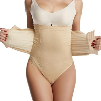 China Wholesale Antibacterial Women's Seamless Thong High-waisted Abdomen Slims Waist In Underwear Women's Thong for sale