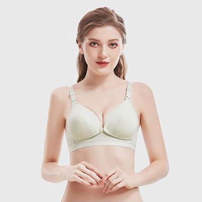 China Comfortable Seamless Maternity Nursing Bra High Quality Antibacterial Women Cotton Lace Up Maternity Exquisite Nursing Bra for sale