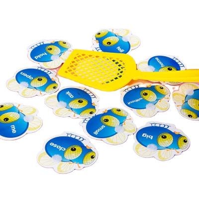 China Toy Swatting Flies Toys English Educational Cards Learn Educational Wooden Toy for Interactive Play for sale