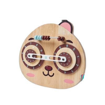 China Educational High Quality Wooden Panda Math Calculation New Products Logarithm Board Puzzle Teaching Toys for sale