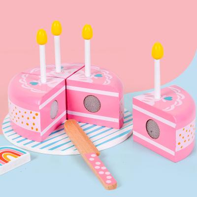 China Princess Cake Group Cut Family Girl Family Kitchen Environmental Selling Wooden Toys for sale