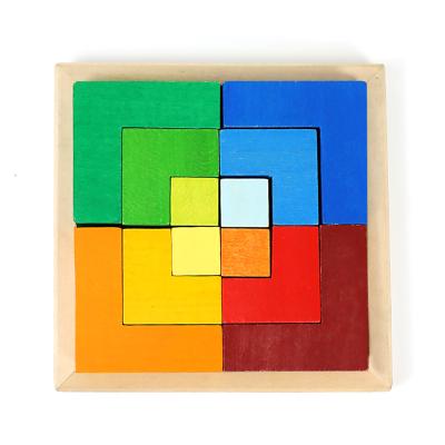 China Toy Wooden Large Educational Rainbow Building Blocks Places Children's Early Education Wooden Colorful Building Blocks for sale