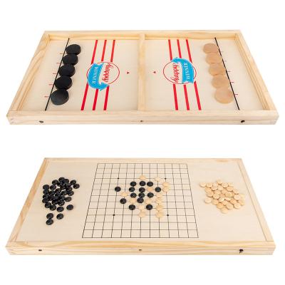 China Educational Fun Two-in-One Board Game Wooden Parent-child Game Backgammon Set Interactive Children's Toys for sale