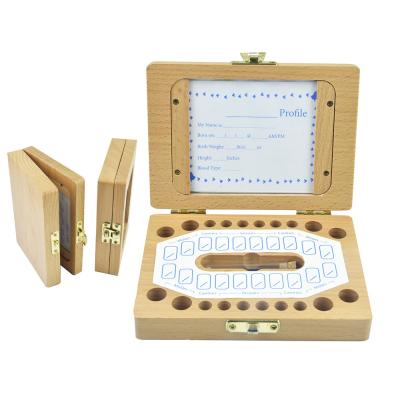 China Wooden Building Toy Wooden Children's Photo Frame Kids Tooth Milk Teeth Storage Box Toys For Kid Gifts for sale