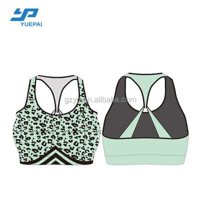 China Wholesale High Quality Antibacterial Custom Printed Sports Yoga Bra for sale