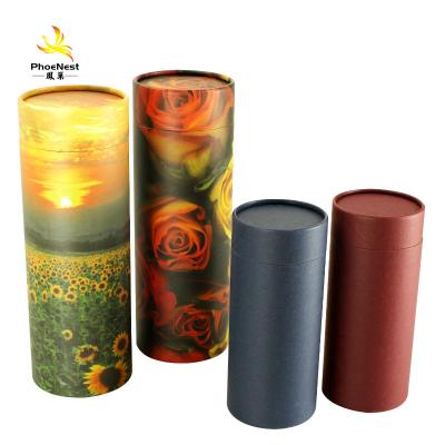 China Eco-Friendly.Stocked Eco Scatter Tube/Biodegradable Cremation Urn Cremation Coffin for sale