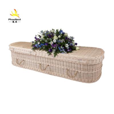 China Eco - Friendly European Style Willow Casket Casket Boxes Funeral Supplies for sale