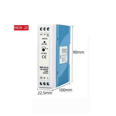 China MDR-20-24 SMPS 20W-60W-100W 12V5a Din Rail Power Supply 12V5a Switching AC To DC DC Control Industrial MDR-20-24 for sale