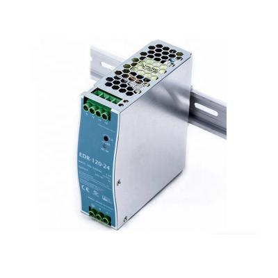 China 12V EDR-120W12V24V48V LED Drive MW DIN Rail Small Thin Switch Type EDR-120-24 Power for sale