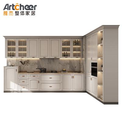 China High Durability Pure White / Blue Shaker Style Kitchen Cabinets Manufactured By Vietnam for sale