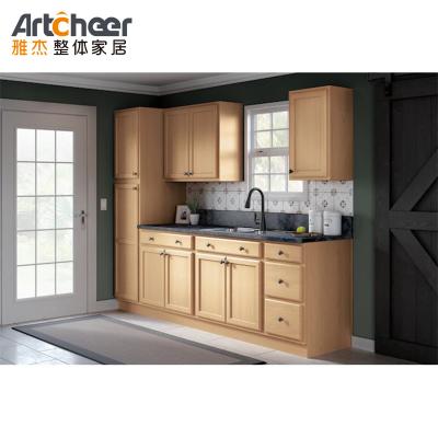 China Durable Modern Style Small Custom Shaker Cabinets Set With Sink Solid Wood American Design for sale