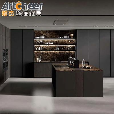 China Island Modular Import Style 2023 Kitchen Cabinet Designs with MDF Material Durability for sale