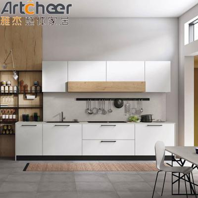 China Customized Size Modern Wood Melamine Kitchen Cabinets with Wall Cabinet Shelf Storage for sale