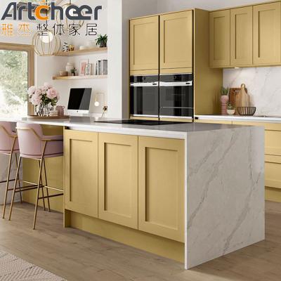 China Melamine Board Door Material Stone Custom Kitchen Islands Table with Storage for sale