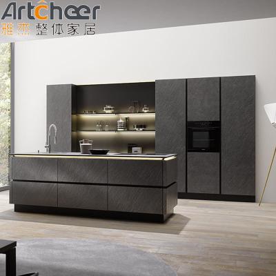 China Commercial European Style Kitchen Cabinet with Modern Design and Melamine Finish for sale