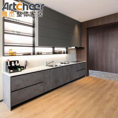 Китай Small Room Kitchen Cabinets With Durable Aluminium Carcase And Modern I Shape Design продается