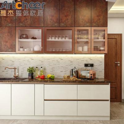 China American Style Kitchen Cabinets With Contemporary Design And Solid Wood Construction zu verkaufen