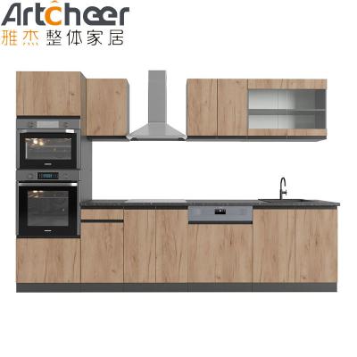 China Mini Kitchen Wooden Cabinet in Veneer Lacquer Finish with RTA Size and Modern Design for sale