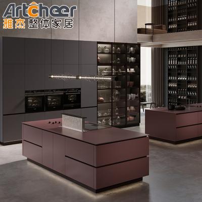 Китай Island Design Kitchen Cabinets with Modern Italian Design and Durable Lacquer Finish продается