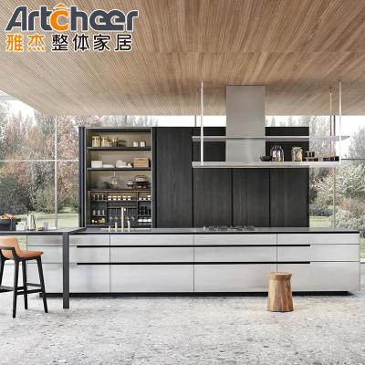 Cina Modern Kitchen Cabinet Set Small Size and Whole Unit Design with Center Island Table in vendita