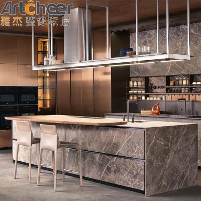 China Customize Size Durable Luxury Cabinet Kitchen with Glass Door and Lazy Susan Storage zu verkaufen