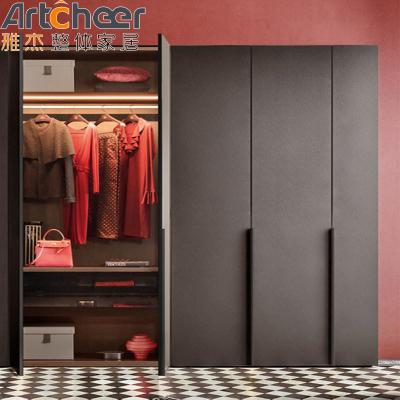 China Modern Wooden Wardrobe Almari Furniture Portable Closet For Bedroom Storage for sale