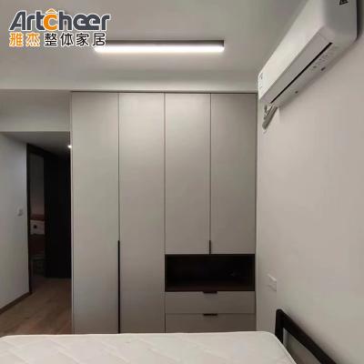 China Villa Modern Sliding Alimirah Houten Glas Combinatie Garderobe Kleding Organisator Te koop