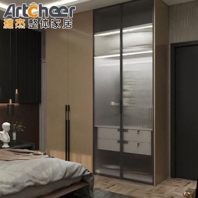 China Artcheer Luxury Bedroom Furniture Walk In Closet Wardrobe Cabinets with European Design for sale