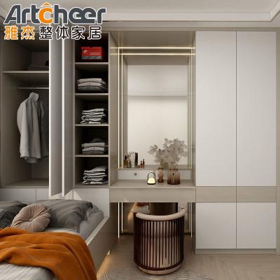 China Wooden Bedroom Storage Closet Hinge Door Wardrobe Customized Color for Personalized for sale