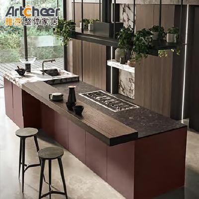 China Customized Color and Durable Modern Kitchen Cabinet Furniture Set with Pull Down Basket for sale