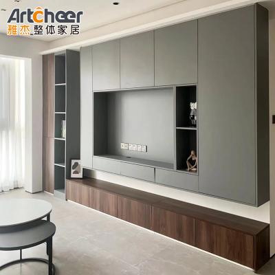 China Bedroom Wall TV Cabinet in Wooden Material with Customized Size and Mail Packing for sale