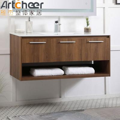 Cina Modern Quartz Counter Top Vanity Combo Midcentury Bathroom Vanity Cabinets per una casa elegante in vendita