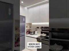 Modern white kitchen cabinet