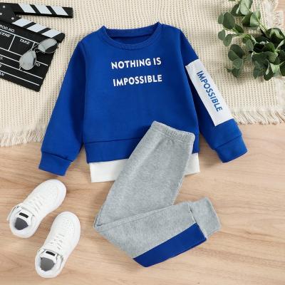 China Casual Customized Kids boys' Sweatsuit Tracksuits Set Kids Boys 2pcs Toddler Jogger Clothing Set for sale