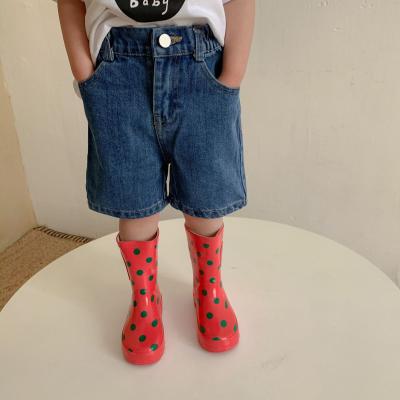 China Breathable Boys Kids Denim Cotton Casual Denim Shorts Elastic Waist Short Jeans For Boys for sale