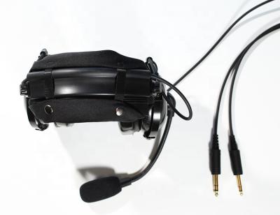 China Lightweight Aviation Headset ANR Noise Canceling Pilot Headset With 2 Pin Aviation Plug for sale