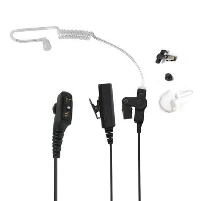 China Two Wire Acoustic In-Ear Tube Monitoring Walkie Talkie Earpiece For Motorola Kenwood Hytera Radio for sale