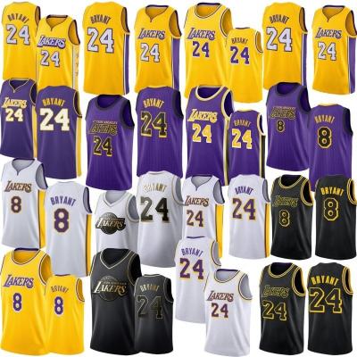 China 2021 Lakers Good Quality Breathable Kobe Bryant Stitched Sportswear Basketball Jersey USA America Men's Seventy-fifth for sale