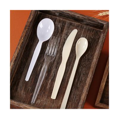 China Disposable ; Good Quality Food Grade PS Sustainable Plastic Utensils Raw Material Plastic Cutlery Set Disposable Party Supplies Restaurant for sale