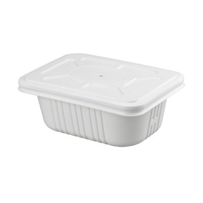 China Affordable Disposable Plastic Food Grade Grocery Lunch Box Container Pot Self-Heating Box Hot Square Disposable Supermarket for sale